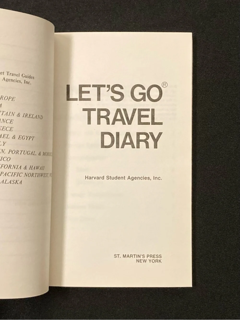 ⭐️ Vintage 1988 Harvard Student Agency Let’s Go Travel Diary Rainbow Paperback